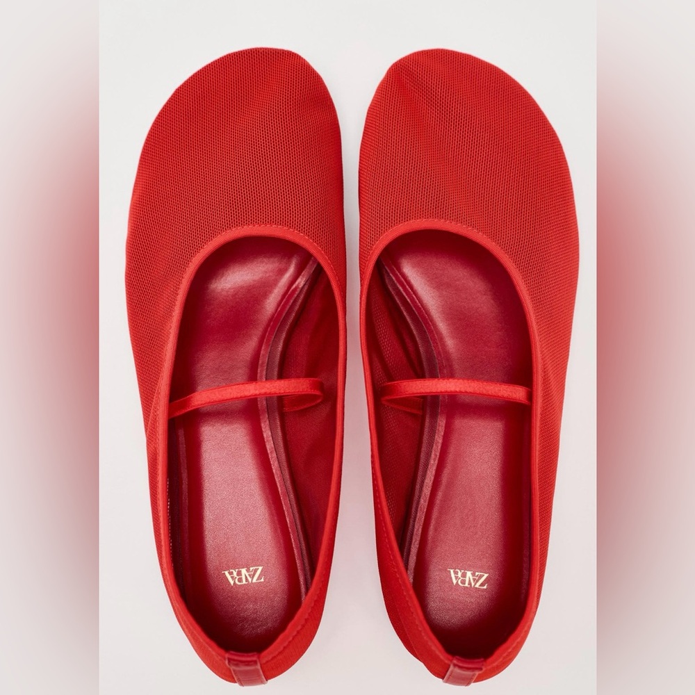 Zara mesh flats